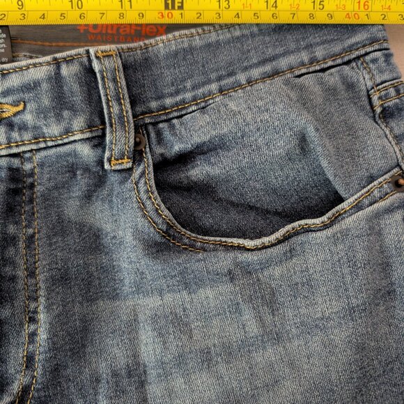 Y2K Revival Urban Pipeline Jeans Mens Size 34x32 UltraFlex Straight Blue Denim - Picture 8 of 10